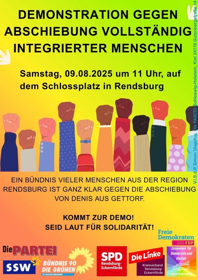 Demonstration gegen Abschiebung vollständig integrierter Menschen